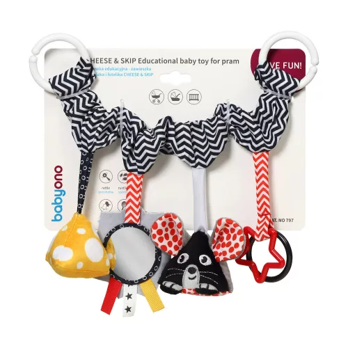 BabyOno babakocsijáték MOUSE Cheese and Skip 797