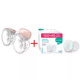   BabyOno mellszívó Twinny elektromos, viselhetõ, dupla - 100 plusz 40db melltartóbetéttel 1002 - 296/140