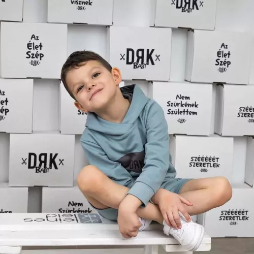 Dorko kapucnis pulóver DRK mintával sötétmenta 86