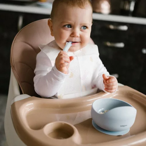 BabyOno tálka szilikon tapadó aljú kék 1481/01