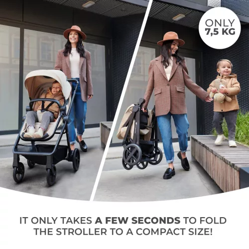 Kinderkraft babakocsi többfunkciós NEWLY 3in1 MINK PRO  bézs
