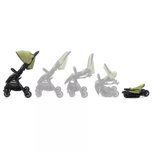 Fill Twin ikerbabakocsi fekete-zöld YD209T