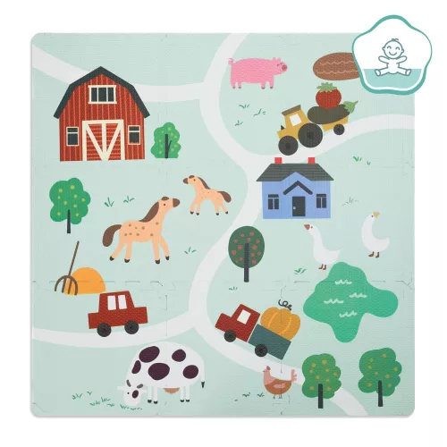 Fillikid szivacspuzzle szõnyeg Farm 93x93cm 9db 3307-01