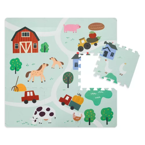 Fillikid szivacspuzzle szõnyeg Farm 93x93cm 9db 3307-01