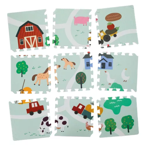 Fillikid szivacspuzzle szõnyeg Farm 93x93cm 9db 3307-01