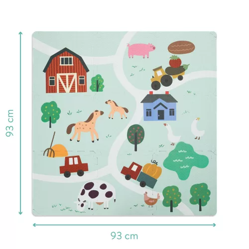Fillikid szivacspuzzle szõnyeg Farm 93x93cm 9db 3307-01