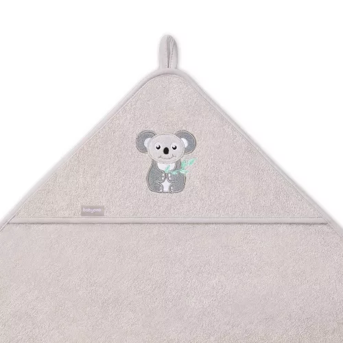 BabyOno fürdõlepedõ kapucnis bambusz 100x100cm szürke koala 346/06