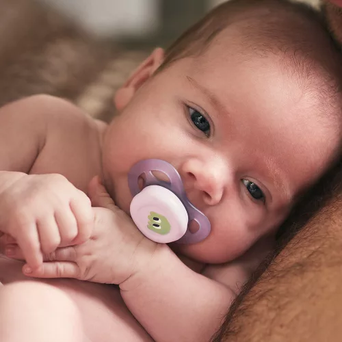 Philips AVENT játszócumi Ultra Start mintás 0-2hó lányos 2db