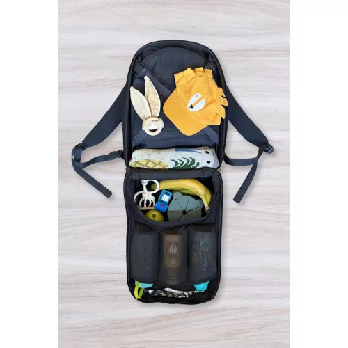 MiniMeis pelenkázó hátizsák és babarögzítõ hám étkezõszékhez Hero G5 Dusk Blue