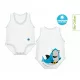 J Bimbi kombidressz 0-36 hó biopamut Summer Sealife Blue Fish 10869