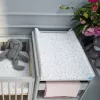 Ceba pelenkázólap huzat pamut (50x70-80) 2db/csomag világosszürke   madár