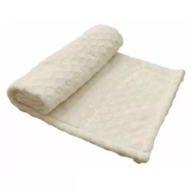 Vaganza takaró wellsoft dupla nyomott mintás 70x90cm Ecrü