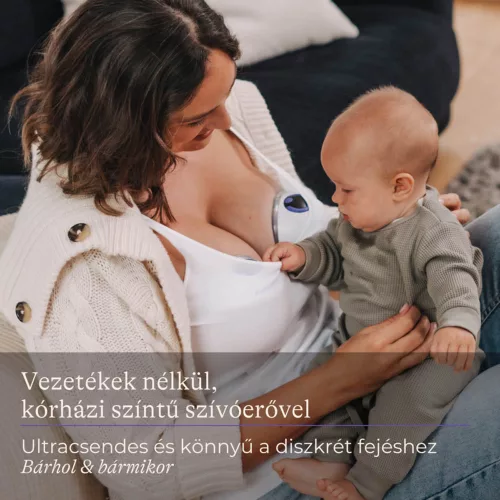 Lansinoh hordható mellszívó 4 fázisú egyes Soothies regeneráló mellpárnával szettben