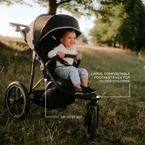 Kinderkraft babakocsi minden terepre Helsi 2 fekete