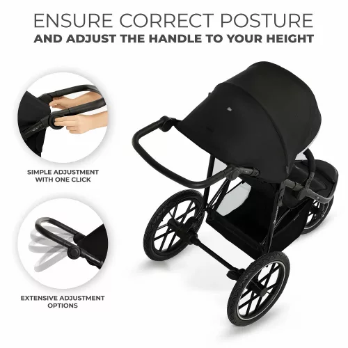 Kinderkraft babakocsi minden terepre Helsi 2 fekete