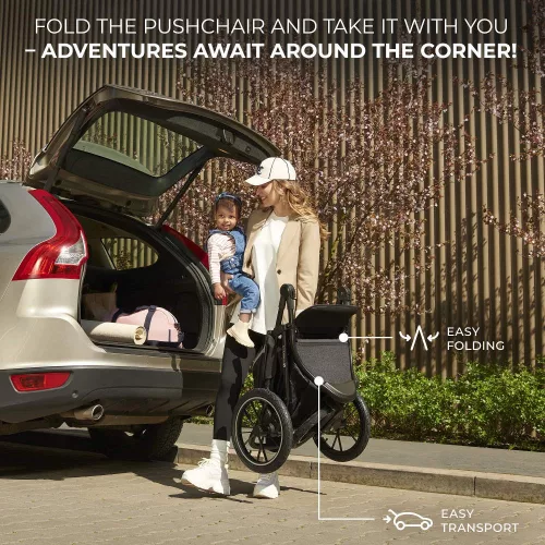 Kinderkraft babakocsi minden terepre Helsi 2 fekete