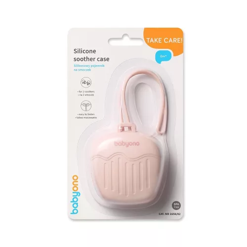 BabyOno cumitartó tok 2cuminak szilikon rózsaszín 1656/02