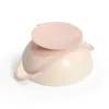 BabyOno tányér - tapadó aljú, fedeles, kanállal krém/rózsaszín 1063/06
