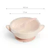 BabyOno tányér - tapadó aljú, fedeles, kanállal krém/rózsaszín 1063/06