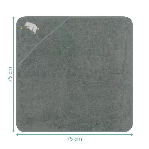 Fillikid kapucnis törölközõ 75x75 maci zöld 1032-54