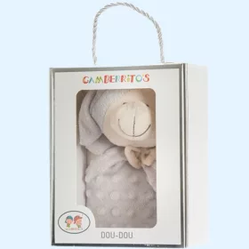   Gamberritos szundikendõ - plüss buborékos anyagú maci szürke 10702