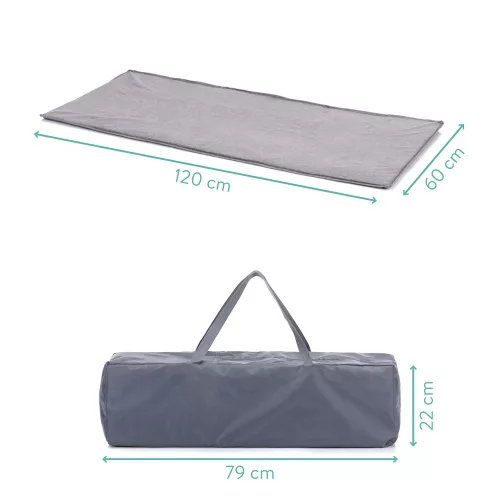 Fillikid utazóágy Milano 120x60cm szürke 4067-17