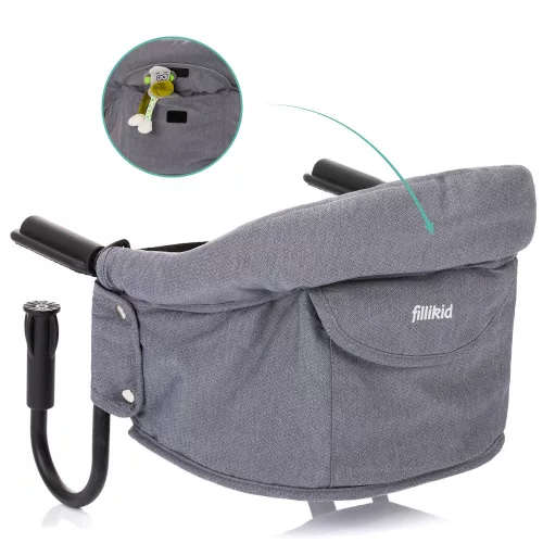 Fillikid etetõszék asztali Comfort szürke 399-07