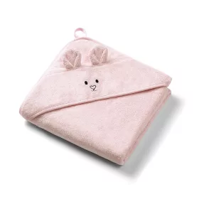   BabyOno fürdõlepedõ kapucnis bambusz 100x100cm egérfülekkel púderrózsaszín 1553/04