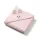 BabyOno fürdõlepedõ kapucnis bambusz 100x100cm egérfülekkel púderrózsaszín 1553/04