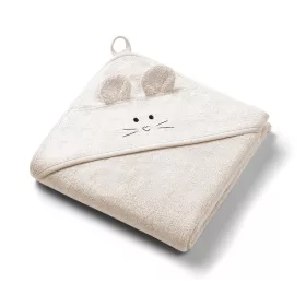   BabyOno fürdõlepedõ kapucnis bambusz 100x100cm egérfülekkel krémszínû 1553/05