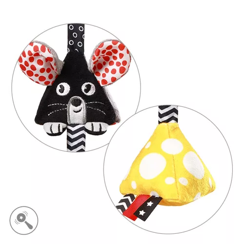 BabyOno függõ csörgõ kontrasztos színekkel MOUSE 1676