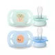 Philips AVENT játszócumi Ultra Start mintás 0-2hó fiús 2db