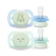 Philips AVENT játszócumi Ultra Start éjszakai mintás 0-2hó fiús 2db