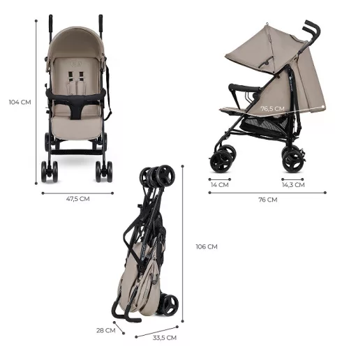 Kinderkraft sportbabakocsi Tik 15 kg-ig Stone Beige