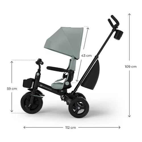 Kinderkraft tricikli 6in1 AVEO 2 PLUS  zöld