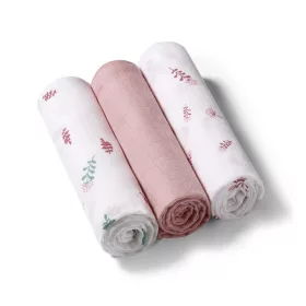 BabyOno textilpelenka színes 3db bambusz rózsaszín 397/14