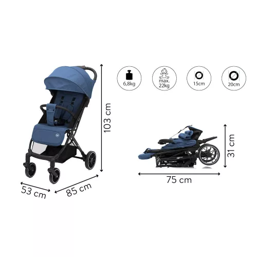 Fill sportbabakocsi Rover kék K868-21