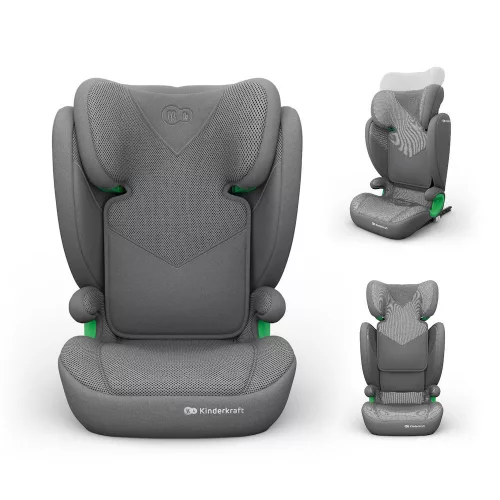 Kinderkraft gyerekülés Junior Fix 2 PLUS i-Size Isofix 100-150cm szürke