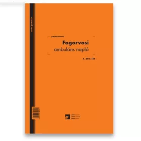 Fogorvosi ambuláns napló 250 lapos könyv A/4 álló