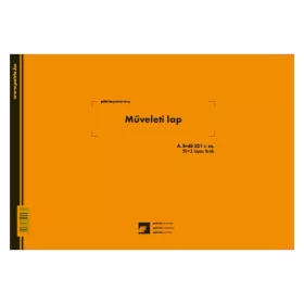 Műveleti lap 50x3 lapos tömb A/4 fekvő