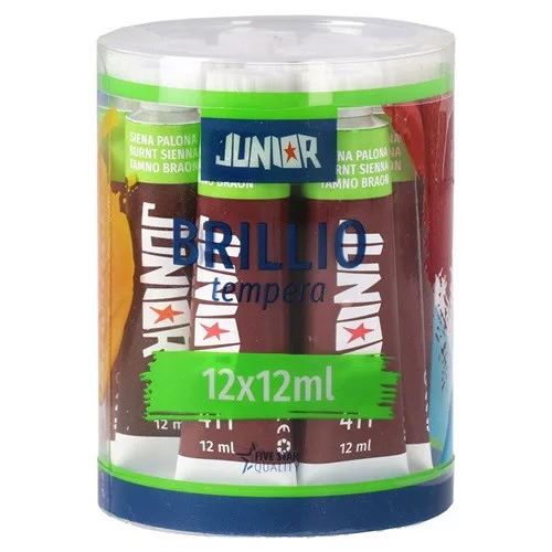 Tempera Brillio Junior 12 ml barna
