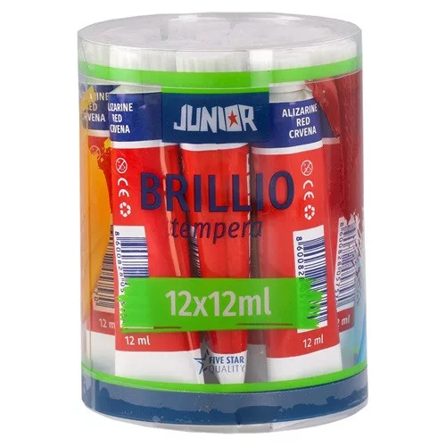 Tempera Brillio Junior 12 ml piros