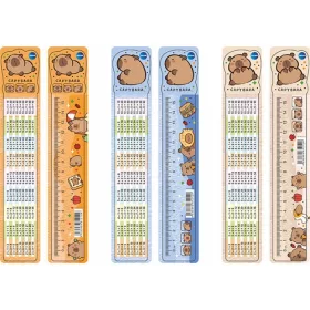 Vonalzó CAPYBARA 15 cm műanyag hajlítható vegyes