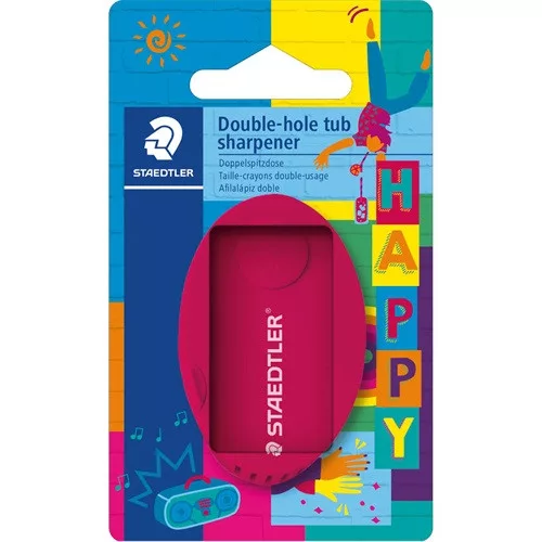 Hegyező Staedtler Happy 2 lyukú műanyag bliszteres vegyes színek