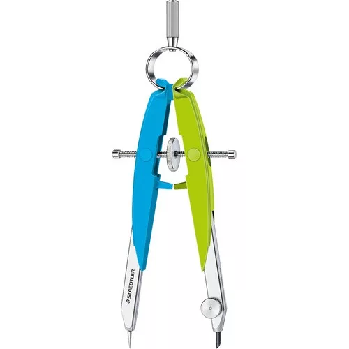 Körző Staedtler Mars Comfort 556 Neon 1 precíziós geometriai kék/zöld pótheggyel