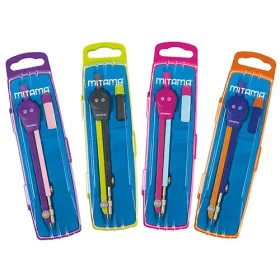   Körző Mitama iskolai ergonomikus pótheggyel színes 2 db-os klt.