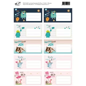 Füzetcímke pd 76x38 mm Monsters 10 db/ív 2026