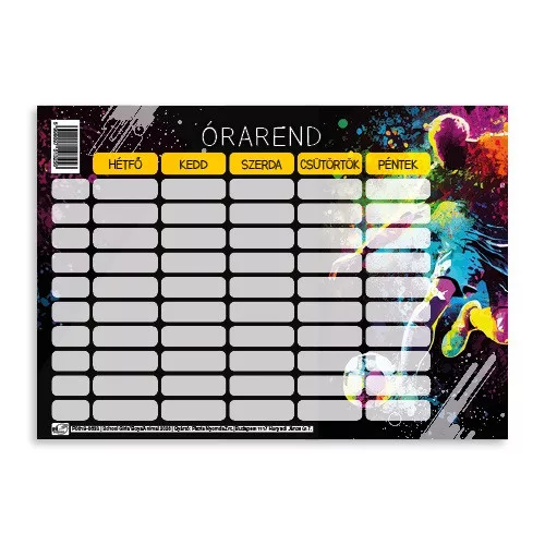 Órarend pd 165x117 mm School Girls/Boys/Animal 2026