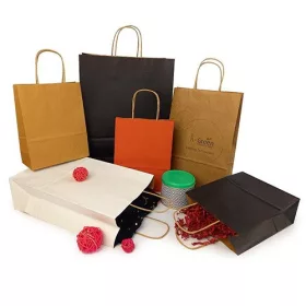 Papírtáska M 220x330x100 5 db/csomag vegyes színek