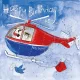 Képeslap Alex Clark borítékkal, 14x14 cm, helikopter HBD
